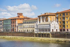 Arno River in Pisa. Italian landscape stock image Arno River in Pisa. Italian landscape stock image