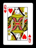 Queen of hearts playing card,