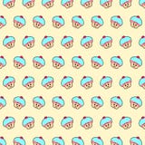 Queque - teste padrão 52 do emoji ilustração do vetor Queque - teste padrão 52 do emoji ilustração do vetor