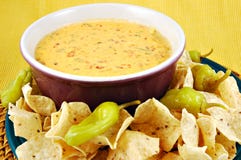 Queso & Chips Royalty Free Stock Photo Queso & Chips Royalty Free Stock Photo