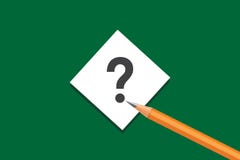 Question mark concept design with pencil stock illustration Question mark concept design with pencil stock illustration