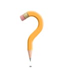 Question mark pencil