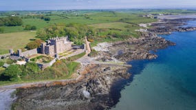 Quintin castle. Portaferry. county Down, Northern Ireland stock image Quintin castle. Portaferry. county Down, Northern Ireland stock image