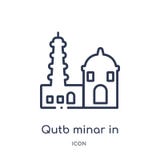 qutb minar en el icono de Nueva Deli de la colección del esquema de los monumentos Línea fina qutb minar en el icono de Nueva Del ilustración del vector qutb minar en el icono de Nueva Deli de la colección del esquema de los monumentos Línea fina qutb minar en el icono de Nueva Del ilustración del vector