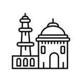 Qutb Minar en el vector del icono de Nueva Deli aislado en el fondo blanco, Qutb Minar en la muestra de Nueva Deli, la línea o la stock de ilustración Qutb Minar en el vector del icono de Nueva Deli aislado en el fondo blanco, Qutb Minar en la muestra de Nueva Deli, la línea o la stock de ilustración