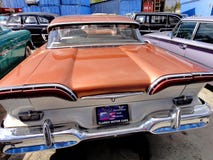 r Καφετί αυτοκίνητο “πειρατής της Ford Edsel “, έτος κατασκευής 1958, δύναμη 257 3 HP, ΗΠΑ στοκ εικόνες r Καφετί αυτοκίνητο “πειρατής της Ford Edsel “, έτος κατασκευής 1958, δύναμη 257 3 HP, ΗΠΑ στοκ εικόνες