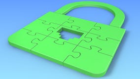 Raadsel LAN Lock Royalty-vrije Stock Afbeeldingen Raadsel LAN Lock Royalty-vrije Stock Afbeeldingen