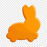 Rabbit biscuit icon, cartoon style stock illustration Rabbit biscuit icon, cartoon style stock illustration
