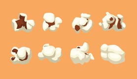 Various Popcorn Shapes Cartoon Illustration royalty free illustration Various Popcorn Shapes Cartoon Illustration royalty free illustration