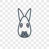 Rabbit concept vector linear icon isolated on transparent background, Rabbit concept transparency logo in outline style royalty free illustration Rabbit concept vector linear icon isolated on transparent background, Rabbit concept transparency logo in outline style royalty free illustration
