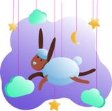 Rabbit metric posters for baby room, greeting cards, kids and baby t-shirts and wear, nursery illustration vector illustration Rabbit metric posters for baby room, greeting cards, kids and baby t-shirts and wear, nursery illustration vector illustration