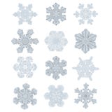 Raccolta dei fiocchi di neve estremamente dettagliati Progettazione simile della natura illustrazione vettoriale Raccolta dei fiocchi di neve estremamente dettagliati Progettazione simile della natura illustrazione vettoriale