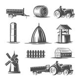 Raccolta dell'azienda agricola Illustrazione in bianco e nero royalty illustrazione gratis Raccolta dell'azienda agricola Illustrazione in bianco e nero royalty illustrazione gratis