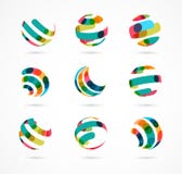 Raccolta delle icone variopinte astratte di affari royalty illustrazione gratis Raccolta delle icone variopinte astratte di affari royalty illustrazione gratis