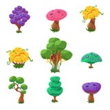 Raccolta fantastica degli alberi illustrazione vettoriale Raccolta fantastica degli alberi illustrazione vettoriale