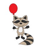 Raccoon_balloon vektor illustrationer Raccoon_balloon vektor illustrationer