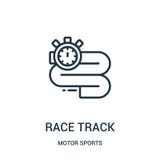 race track icon vector from motor sports collection. Thin line race track outline icon vector illustration. Linear symbol stock illustration race track icon vector from motor sports collection. Thin line race track outline icon vector illustration. Linear symbol stock illustration