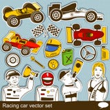 Racing Car Vector Set Royalty Free Stock Photo