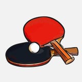 Rackets ball table tennis vector illustration Rackets ball table tennis vector illustration