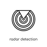 Radarentdeckungsikone Modisches modernes flaches lineares Vektor Radar det stock abbildung Radarentdeckungsikone Modisches modernes flaches lineares Vektor Radar det stock abbildung