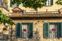 Radda dans le chianti pendant le matin, Toscane, Italie photo stock Radda dans le chianti pendant le matin, Toscane, Italie photo stock