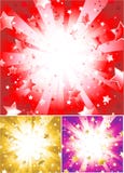 Radiant Red Background With Stars Royalty Free Stock Images