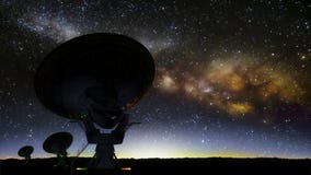 Radio telescope and Milky Way