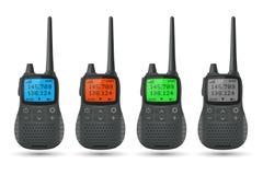 Radio transceiver. Set of 3d models with shadow Royalty Free Stock Photos Radio transceiver. Set of 3d models with shadow Royalty Free Stock Photos
