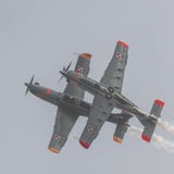 RADOM POLEN - AUGUSTI 26: Orlik Polen aerobatic skärmlag arkivfoton RADOM POLEN - AUGUSTI 26: Orlik Polen aerobatic skärmlag arkivfoton