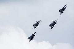RAF Harriers flyby Royalty Free Stock Image RAF Harriers flyby Royalty Free Stock Image