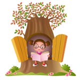 Ragazza che legge un libro royalty illustrazione gratis Ragazza che legge un libro royalty illustrazione gratis