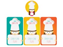Ragazza del forno con il cappello lungo del forno illustrazione di stock Ragazza del forno con il cappello lungo del forno illustrazione di stock