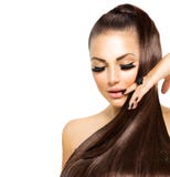 Ragazza di modo con capelli lunghi immagini stock Ragazza di modo con capelli lunghi immagini stock