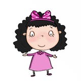 Ragazza sveglia che porta vestito rosa royalty illustrazione gratis Ragazza sveglia che porta vestito rosa royalty illustrazione gratis