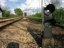 Railway Semaphore Royalty Free Stock Photo