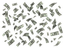 Rain Of One Hundred Dollar Bills. Stock Photo Rain Of One Hundred Dollar Bills. Stock Photo