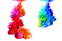 Rainbow of Acrylic Ink in Water. Color Explosion Royalty Free Stock Photography Rainbow of Acrylic Ink in Water. Color Explosion Royalty Free Stock Photography