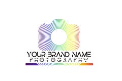 Rainbow camera logo on white background. royalty free illustration Rainbow camera logo on white background. royalty free illustration