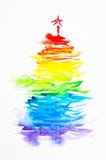 Rainbow christmas tree stock illustration Rainbow christmas tree stock illustration