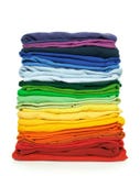 Rainbow clothes pile