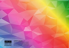 Rainbow color geometric triangular gradient illustration graphic vector background. Vector polygonal design for your business back royalty free illustration Rainbow color geometric triangular gradient illustration graphic vector background. Vector polygonal design for your business back royalty free illustration