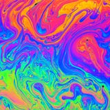 Rainbow colors created by soap