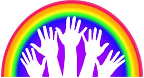 Rainbow Hands Royalty Free Stock Photo Rainbow Hands Royalty Free Stock Photo