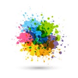 Rainbow Paint Splashes Royalty Free Stock Image