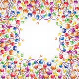 Rainbow shinny flower boll glossy background stock illustration Rainbow shinny flower boll glossy background stock illustration