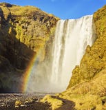 Rainbow at Skogafoss waterfall Iceland Stock Image Rainbow at Skogafoss waterfall Iceland Stock Image