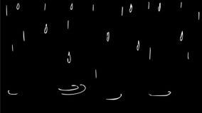 Raindrops Dropping on Water Drawing 2D Animation