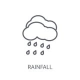 Rainfall icon. Trendy Rainfall logo concept on white background vector illustration Rainfall icon. Trendy Rainfall logo concept on white background vector illustration