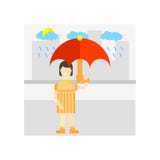 Raining icon vector sign and symbol isolated on white background, Raining logo concept stock illustration Raining icon vector sign and symbol isolated on white background, Raining logo concept stock illustration