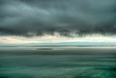 Rainy Storm Cloud Over The Lake (HDR) Royalty Free Stock Photography